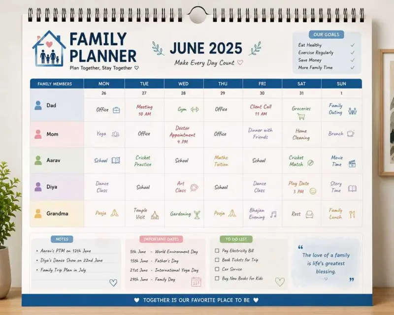 Family Planner Calendar